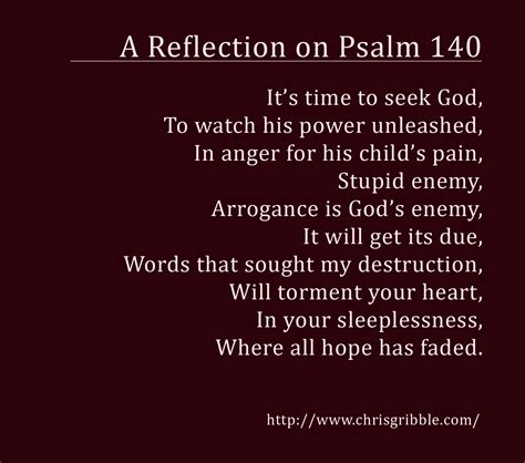 A Reflection on Psalm 140