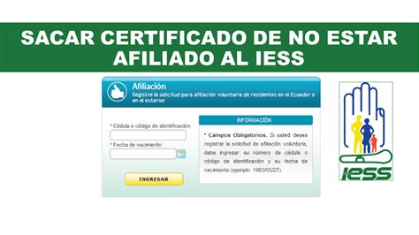 Obtener Certificado de afiliación del IESS