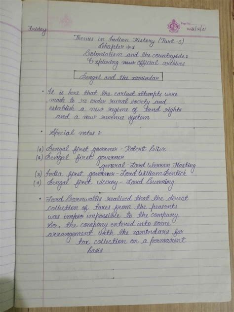 Themes In Indian History Part Ncert Cbse Handwritten