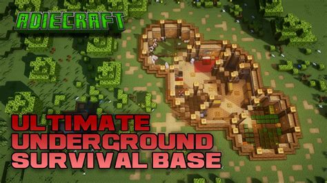 Ultimate Underground Survival Base Tutorial How To Build A Minecraft Underground Survival