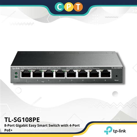 Tp Link Tl Sg108pe 8 Port Gigabit Easy Smart Switch With 4 Port Poe