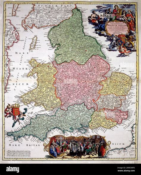 Century Map Of England And Wales Magnae Britanniae Pars