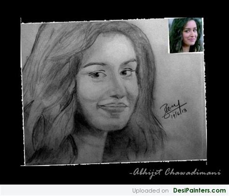 Sketch Of Actress Shraddha Kapoor - Desi Painters