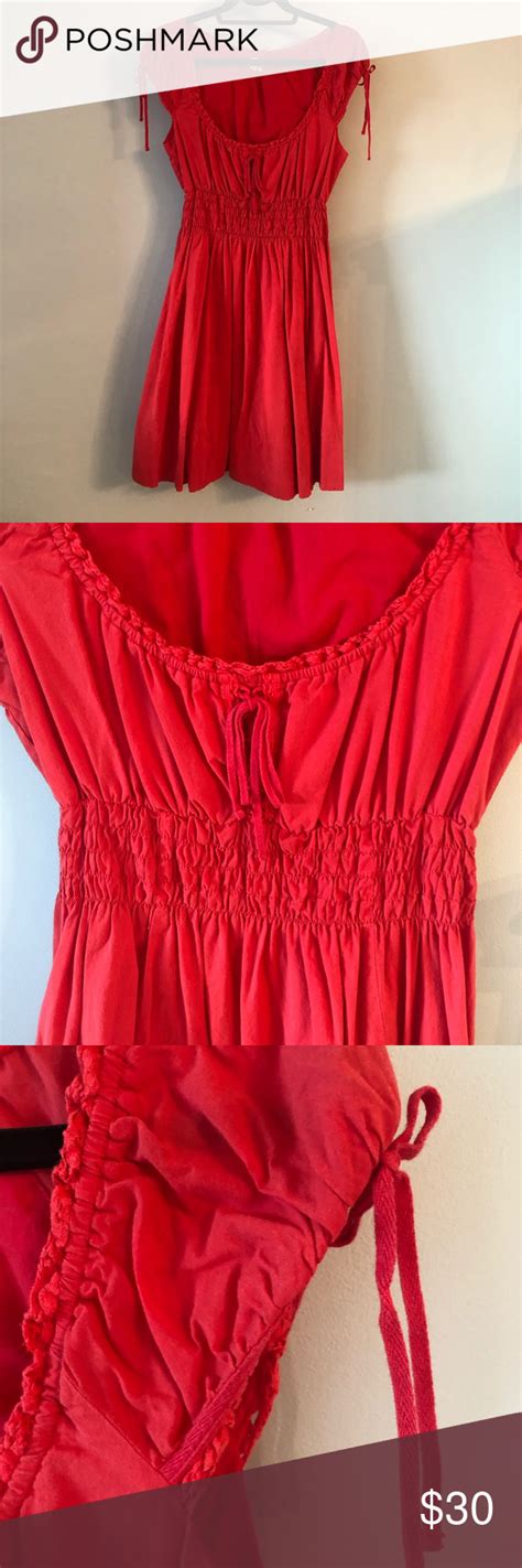 Anthropologie Maeve Red Peasant Dress Peasant Dress Clothes Design