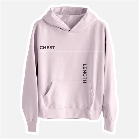 Heavyweight Women's Relaxed Hoodie Size Chart - Because Tees