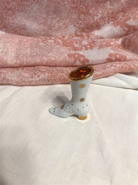 Little Porcelain Boot By Limoges France