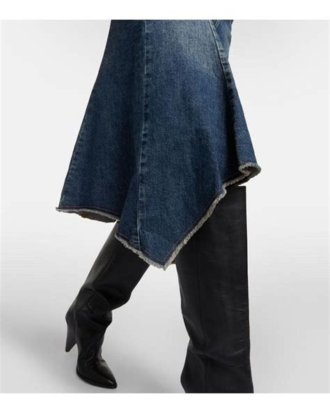 Isabel Marant Nyda Denim Midi Skirt In Blue Lyst