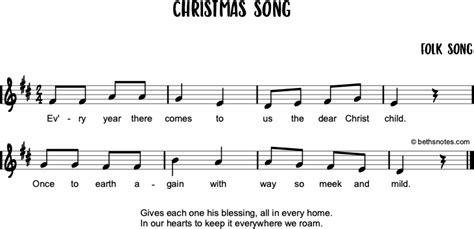 Christmas Song - Beth's Notes