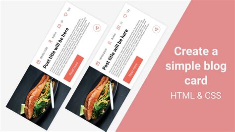 How To Create A Responsive Blog Card With HTML And CSS YouTube