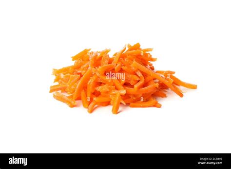 Tasty carrot salad isolated on white background Stock Photo - Alamy