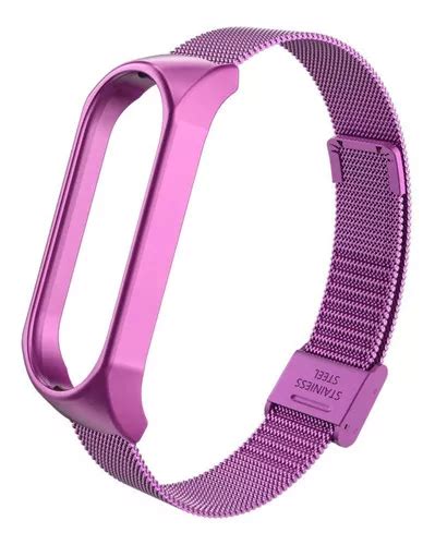 Pulsera de metal de acero inoxidable con película para Xiaomi Mi Band 6