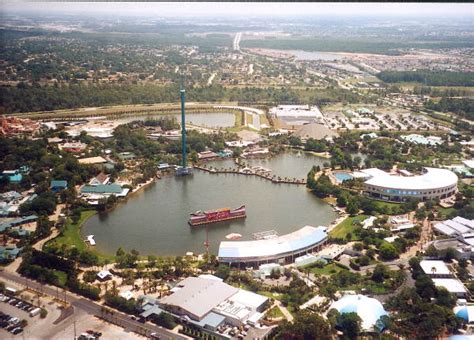 Florida Memory • Aerial View Overlooking The Sea World Theme Park In