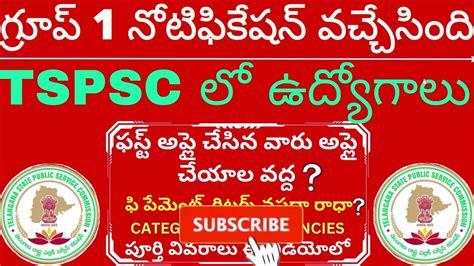 Tspsc Group Notification I Prelims I Tspsc Group Main Syllabus