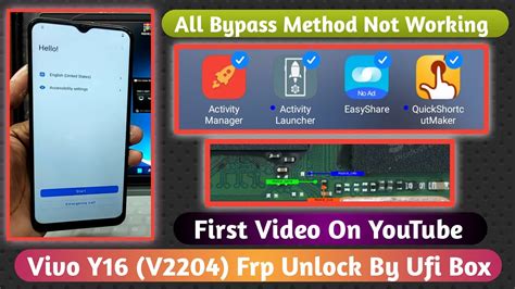 Vivo Y16 V2204 Frp Unlock By Ufi Box All Bypass Method Not Working