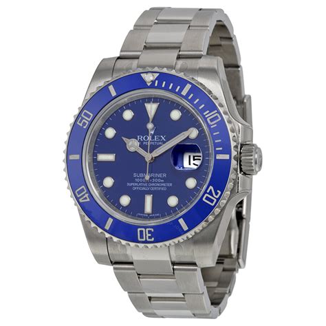 Rolex Pre Owned Rolex Submariner Blue Dial Men S Watch 116619LB