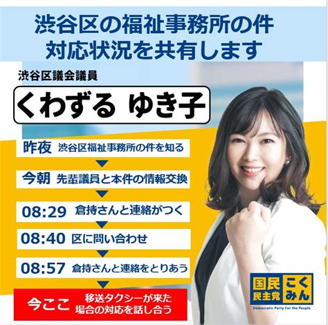 くわずるゆき子国民民主党・渋谷区議会議員候補 On Twitter Twitterでもdmなどで本件、問い合わせも多くいただいているので