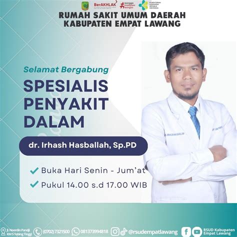 RSUD Empat Lawang Buka Praktek Dokter Spesialis Penyakit Dalam Hingga