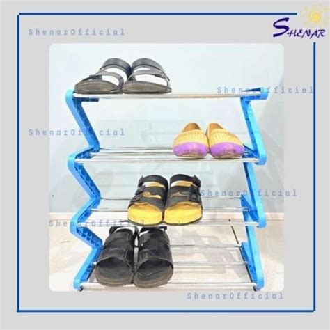 Jual Rak Sepatu Zigzag Susun Rak Sepatu Serbaguna Z Shape Shoe Rack