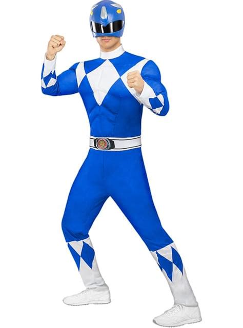 Bl T Power Ranger Kostume Til Voksne Express Levering Funidelia