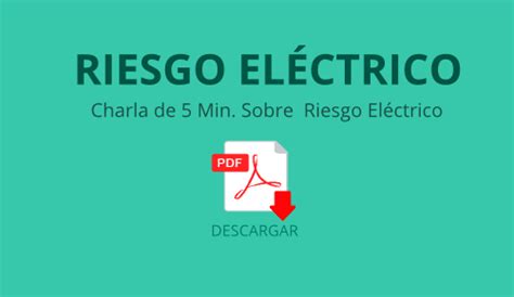 Riesgo Eléctrico Charla De 5 Minutos Hysla