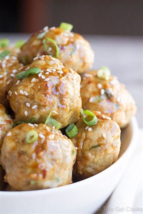 Spicy Asian Chicken Meatballs This Gal Cooks