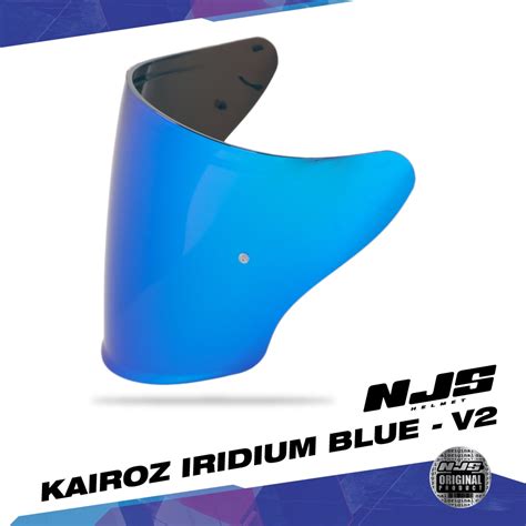 Jual Flat Visor Iridium V Njs Kairoz Kaca Helm Shopee Indonesia