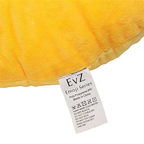 EvZ 32cm Emoji Smiley Emoticon Yellow Round Cushion Stuffed Plush Soft