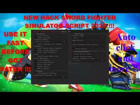 NEW HACK Sword Fighters Simulator Script AutoClick AutoUpgrade