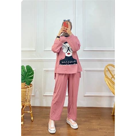 jual set oversize set combed set viral shopee indonesia