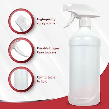 Uineko Plastic Spray Bottle 4 Pack 24 Oz All Purpose Heavy Duty Sp