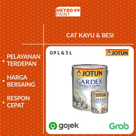 Jual Cat Kayu Dan Besi Jotun Gardex Premium Semi Gloss 1 Liter Shopee