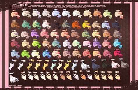 Anime Hair Color Palette