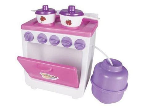 Brinquedo Kit Cozinha Infantil Fogão Forno Botijão Panelinha Lua de