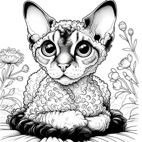 Premium Vector Devon Rex Kitten Cat