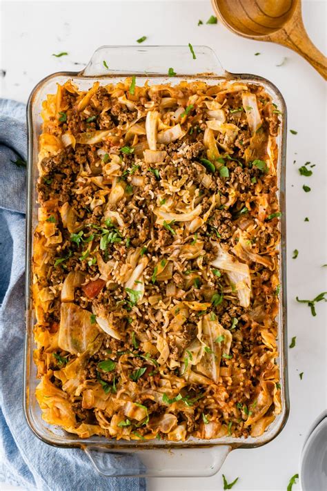 One Skillet Cabbage Roll Casserole With Beef Happy Homeschool Nest