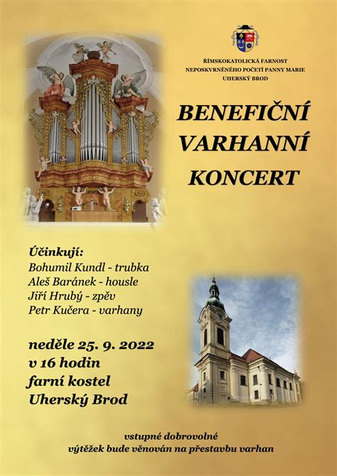 Benefiční koncert ve farním kostele Varhaníci Uherský Brod