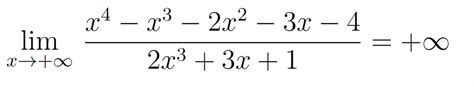 Solved Limx→∞2x33x1x4−x3−2x2−3x−4∞