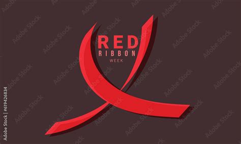 Red Ribbon week. background, banner, card, poster, template. Vector ...