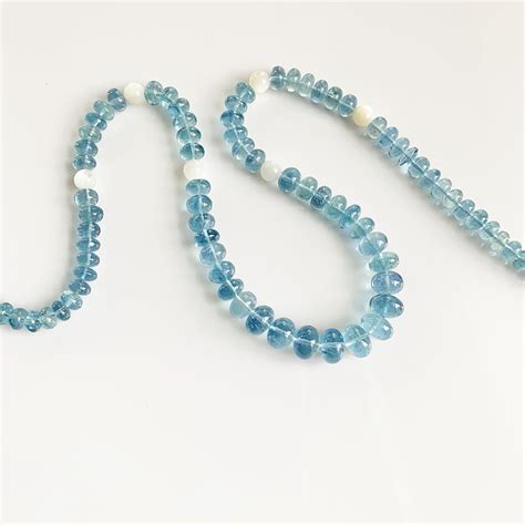 Aquamarine Bead Necklace