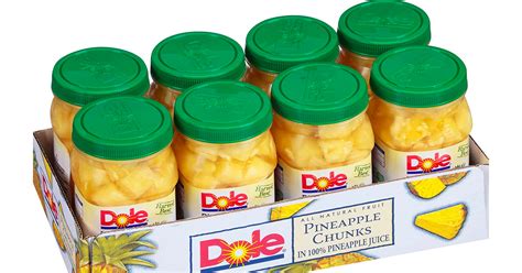 Limited Time Offer: Dole Pineapple Chunks, 23.5 Ounce Jars (Pack of 8 ...