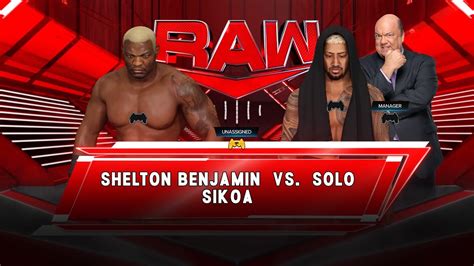 Universe Mode Shelton Benjamin Vs Solo Sikoa YouTube