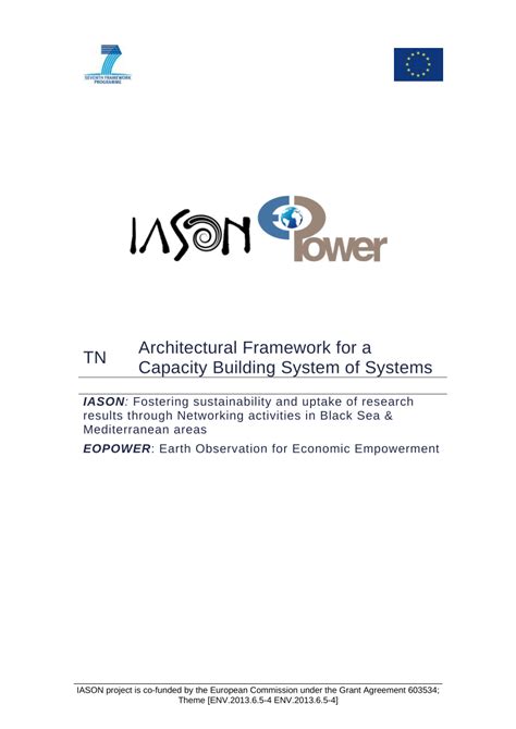 (PDF) Architectural Framework for a Capacity Building System of Systems