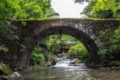 Seonamsa Temple Seungseongyo Bridge Stock Image Image Of Creek Asia