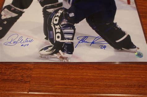 Ron Hextall And Felix Potvin Dual Signed Nhl Fight Photo 16x20 Coa Ebay