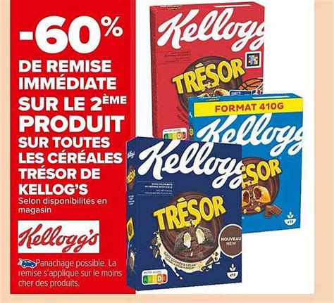 Promo Les Céréales Trésor De Kellogg s chez Carrefour Market