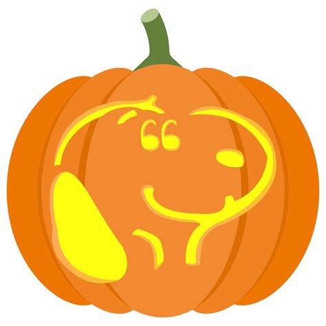 Snoopy Pumpkin Stencil Free Printable Papercraft Templates