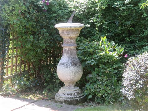 Antique Baluster Sundial Lichen Garden Antiques