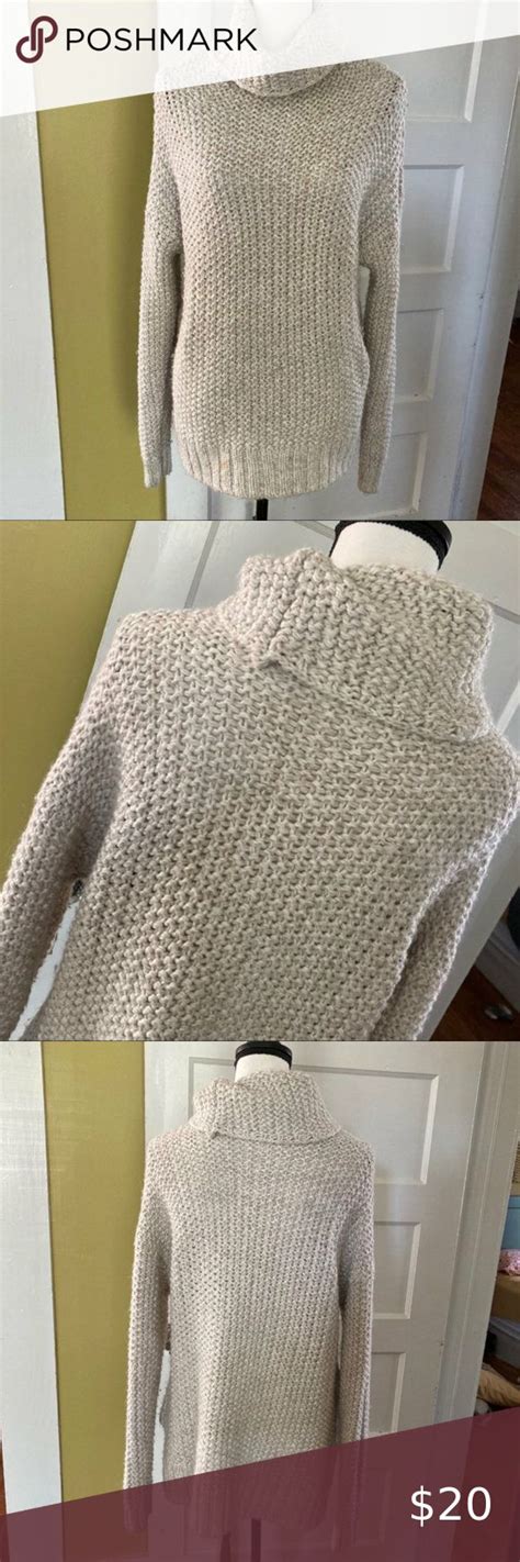 Abercrombie Fitch Chunky Knit Oatmeal Sweater L