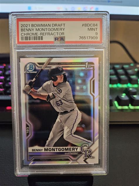 2021 Bowman Draft BDC84 Benny Montgomery Refractor 1st Card PSA 9