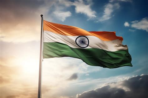 Premium AI Image | Indian Flag india symbol with copy space